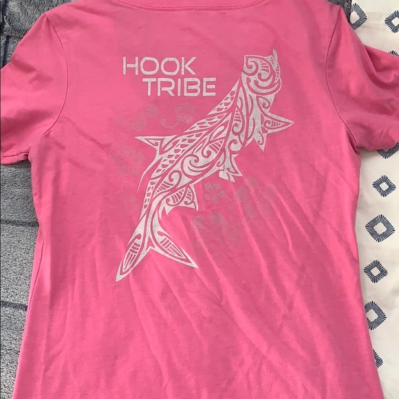 Hook Tribe Pink Cotton V Neck - Picture 1 of 3